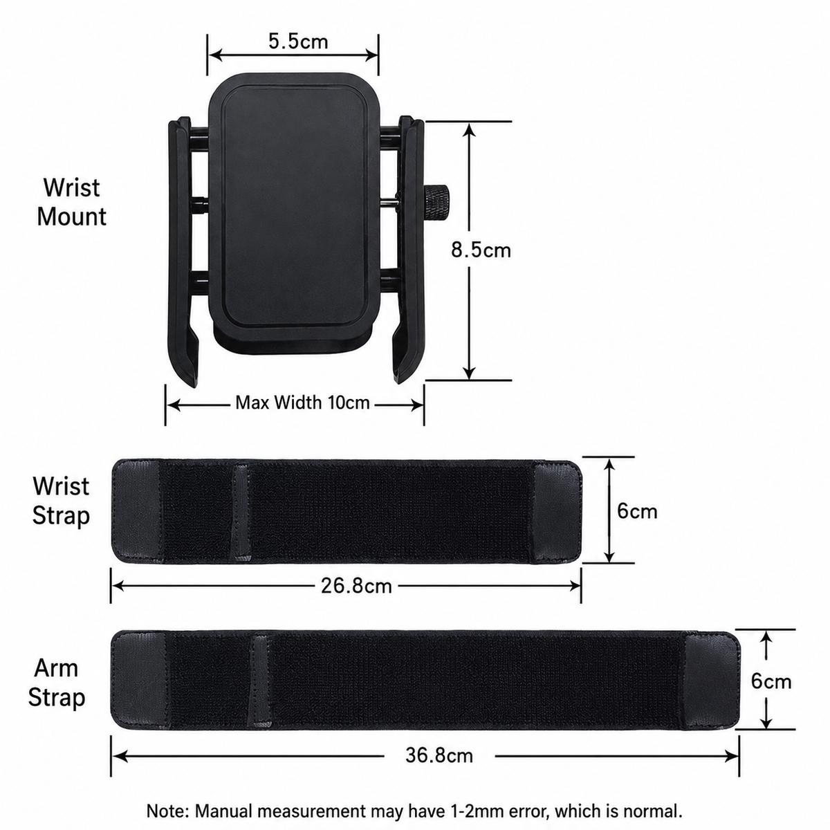 ๐ฑ 360ยฐ Rotating Wrist & Arm Phone Holder โ Hands-Free Sports Mount