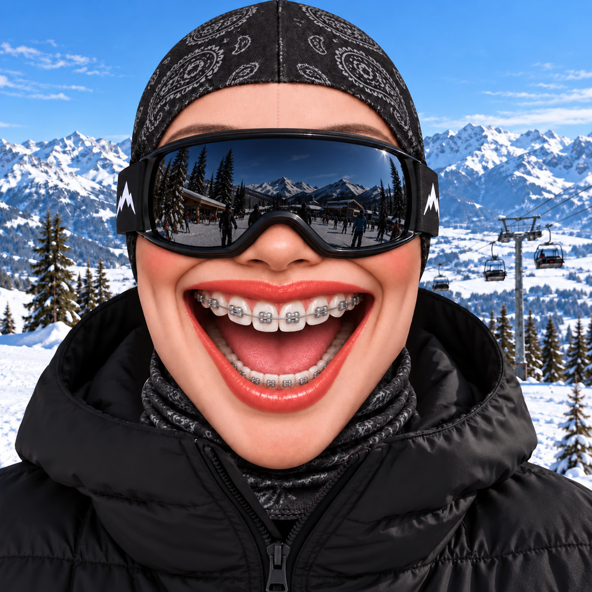 🎿 Realistic Face Balaclava – Funny Ski & Snowboard Mask for Cold Weather Adventures