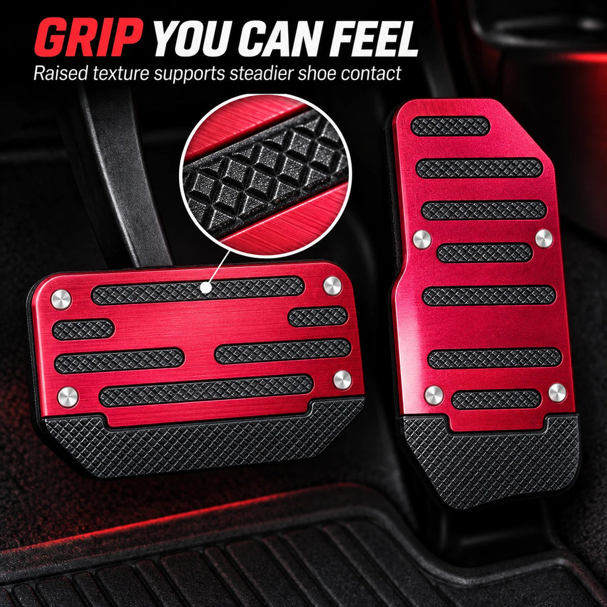 2PCS NonSlip Universal Automatic Foot Brake Gas Cover Pad Pedal Accessories Car