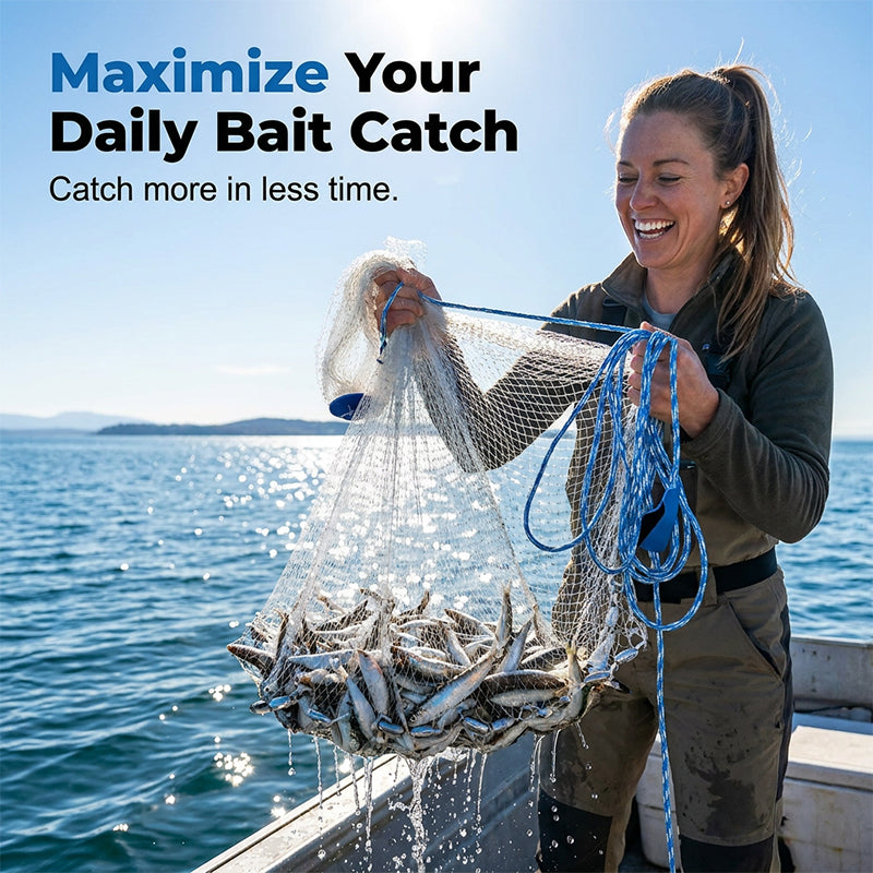 📢📢⏰ Easy-Throw Cast Net – Heavy-Duty Mesh, Rapid Sinking, Versatile 🌊