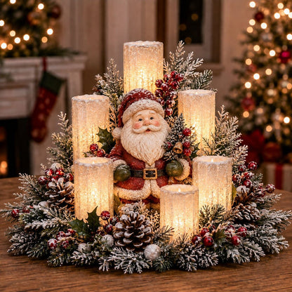 🌲Christmas Lighted Centerpiece with Flameless Candle Glow