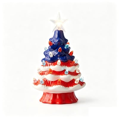 Mini Resin Nostalgic Christmas Tree Lamp
